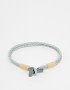 Ted Baker Bracelet Plaited Leather Wrap - Gray