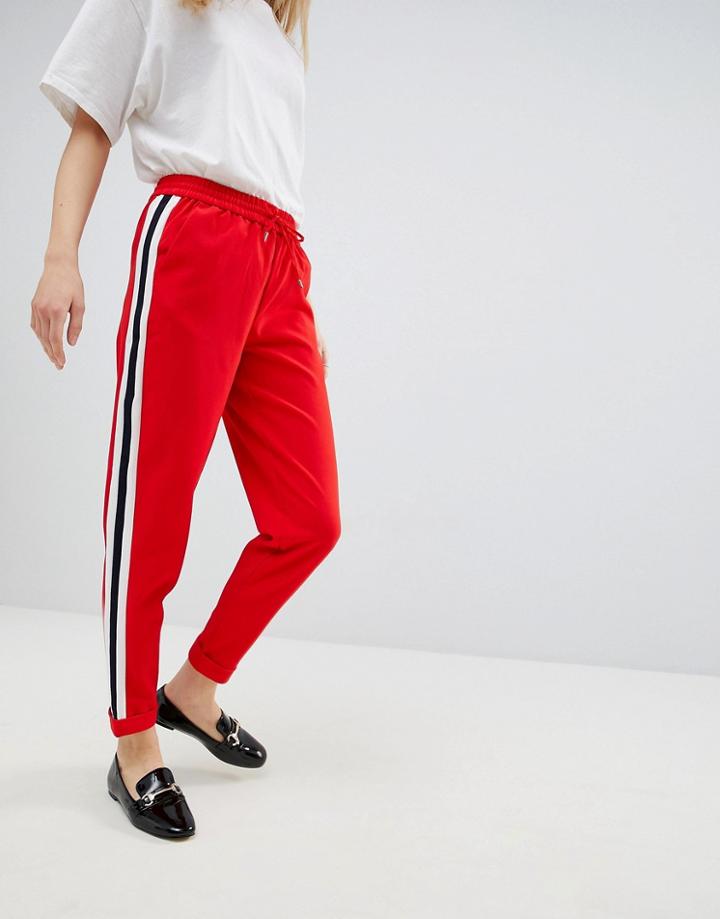 Only Roma Paneled Pants - Red