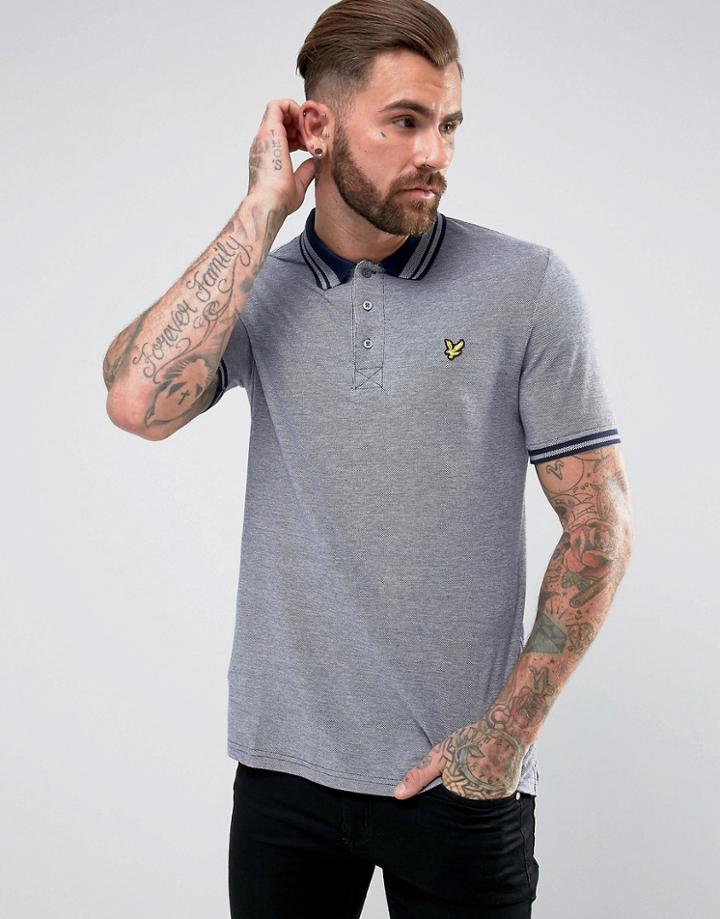 Lyle & Scott Tipped Polo Shirt Navy - Navy