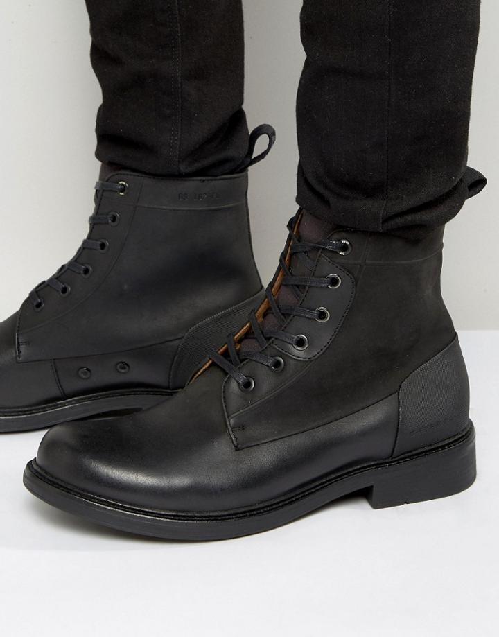 G-star Myrow Lace Up Leather Boots - Black