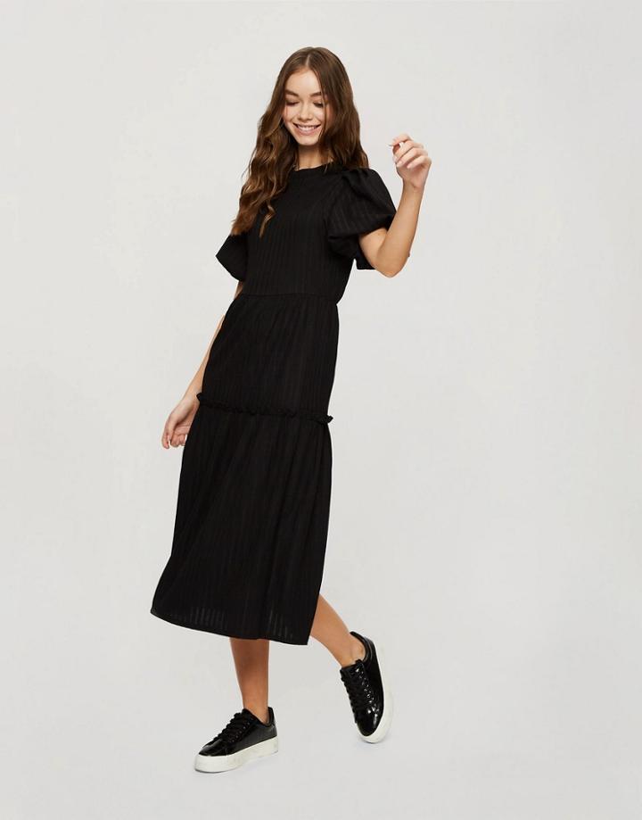 Miss Selfridge Tiered Maxi Dress In Black