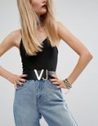 Versace Jeans Wide Waist Belt - Black