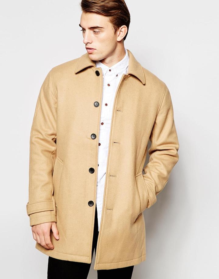 Produkt Wool Overcoat - Light Camel