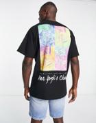 Pull & Bear Van Gogh's Chair T-shirt In Black