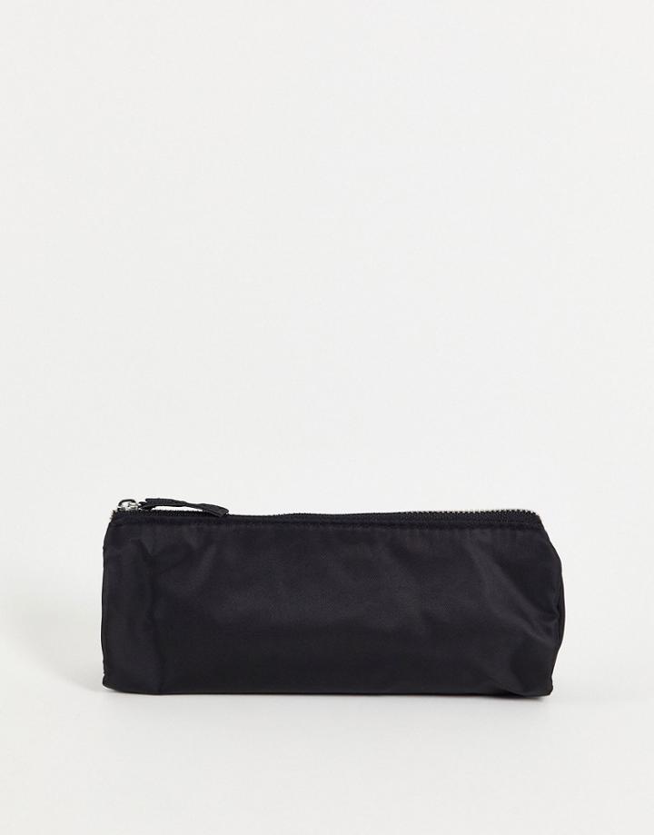Asos Design Make Up Brush Bag In Black Nylon