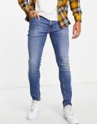 Jack & Jones Intelligence Pete Carrot Fit Jeans In Lightwash Blue-blues