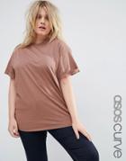 Asos Curve The Ultimate Easy T-shirt - Brown