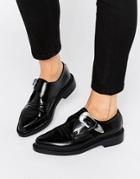 T.u.k. Western Leather Point Flat Shoes - Black