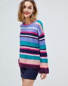 Esprit Oversized Multi Stripe Sweater - Multi