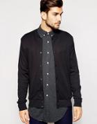 Hugo By Hugo Boss Bomber Jacket In Jersey - Black
