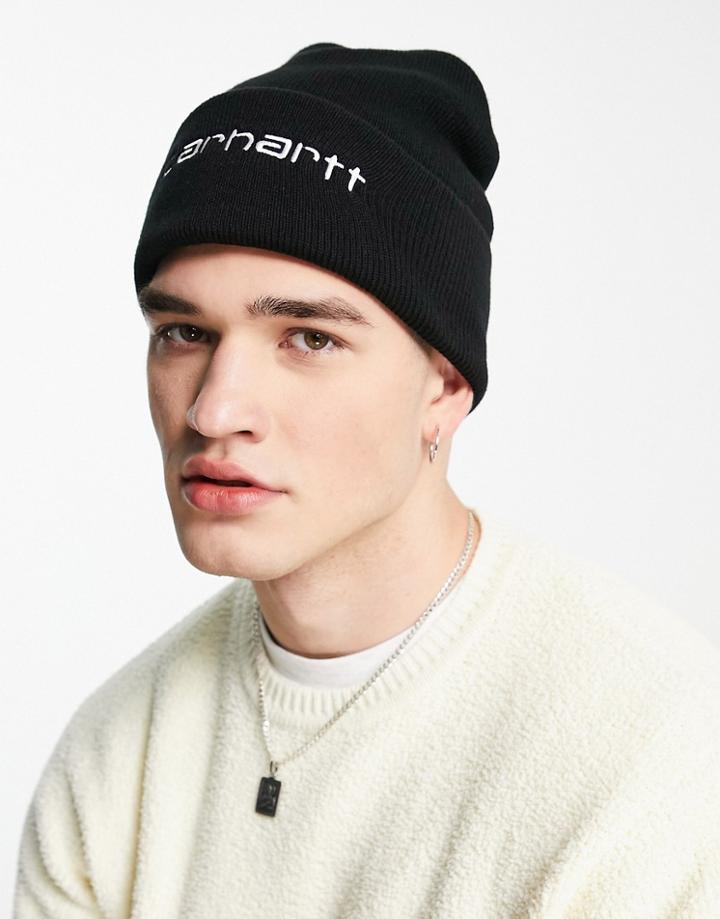 Carhartt Wip Script Beanie In Black