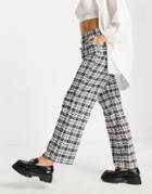 Hollister High Rise Vintage Baggy Pants In Black Plaid