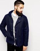 Fidelity Jacket In Waxed Cotton - Blue