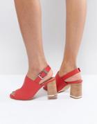 Asos Tiffy Heeled Sandals - Red