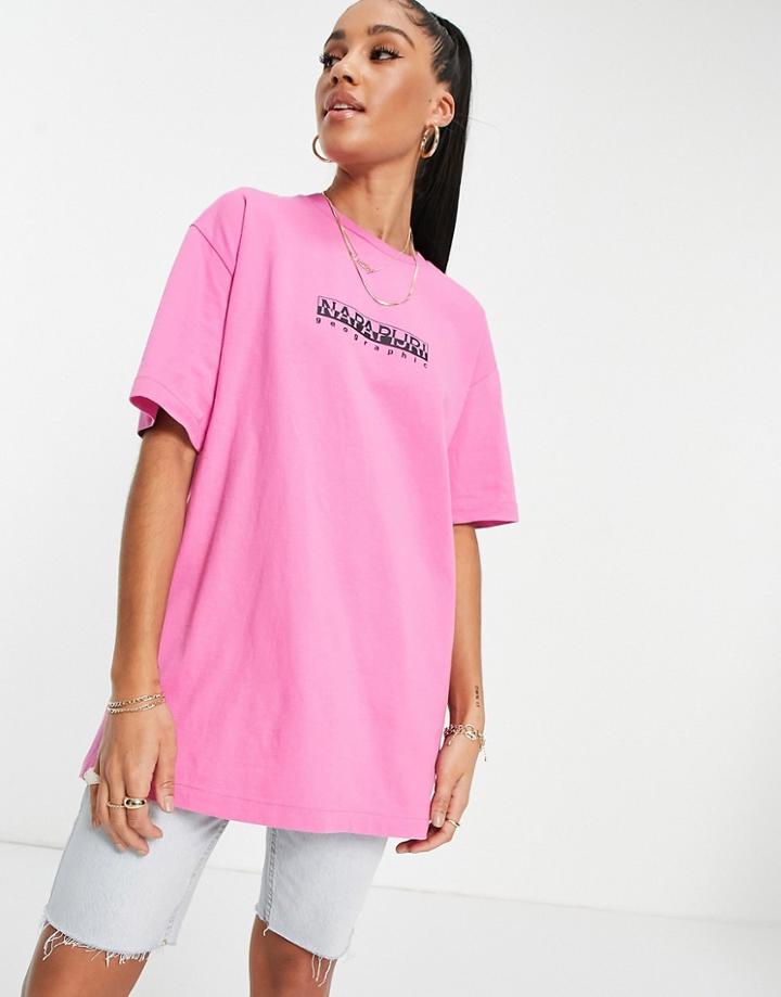 Napapijri Box T-shirt In Pink