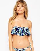 New Look Flounce Bikini Top - Multi