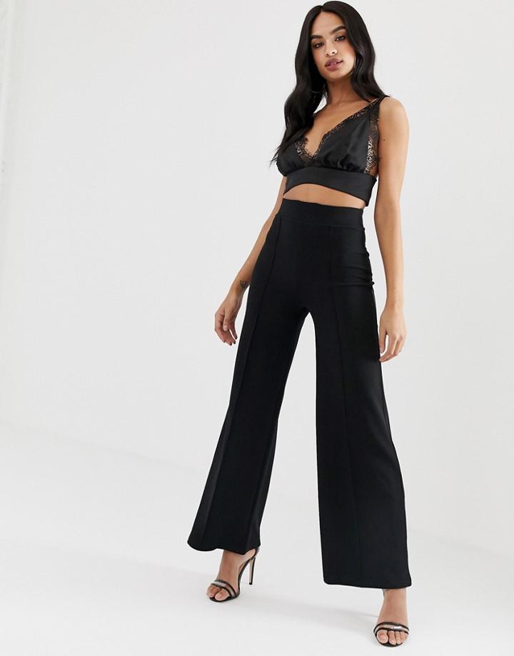 Lipsy Wide Leg Pants - Black