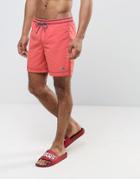 Napapijri Villa Swim Shorts Small Logo In Red - Red