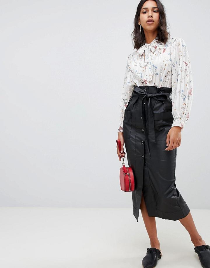 Sabina Musayev Martha Midi Skirt - Black