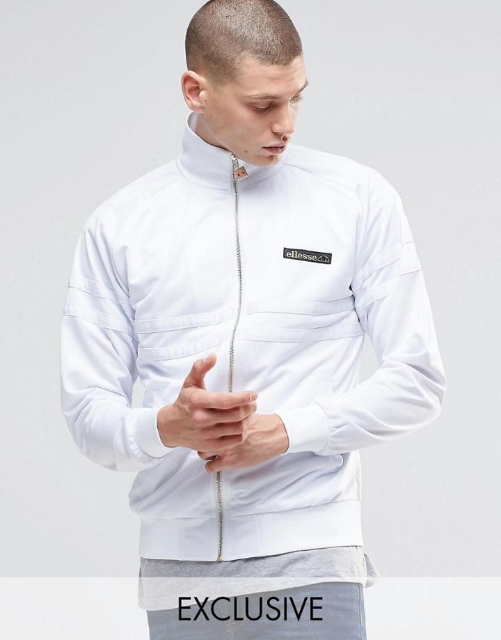 Ellesse Rimini Track Jacket With Gold Logo - White