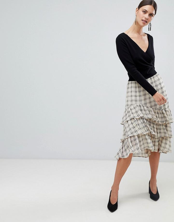 Y.a.s Sachecky Layered Skirt - Cream