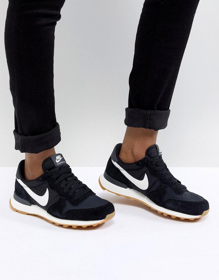 Nike Black And White Internationalist Sneakers