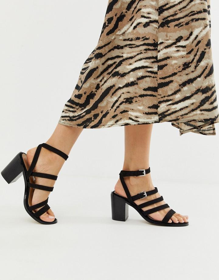 Asos Design Tycoon Heeled Sandals - Black