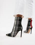 Steve Madden Winn Check Stilleto Boot - Multi