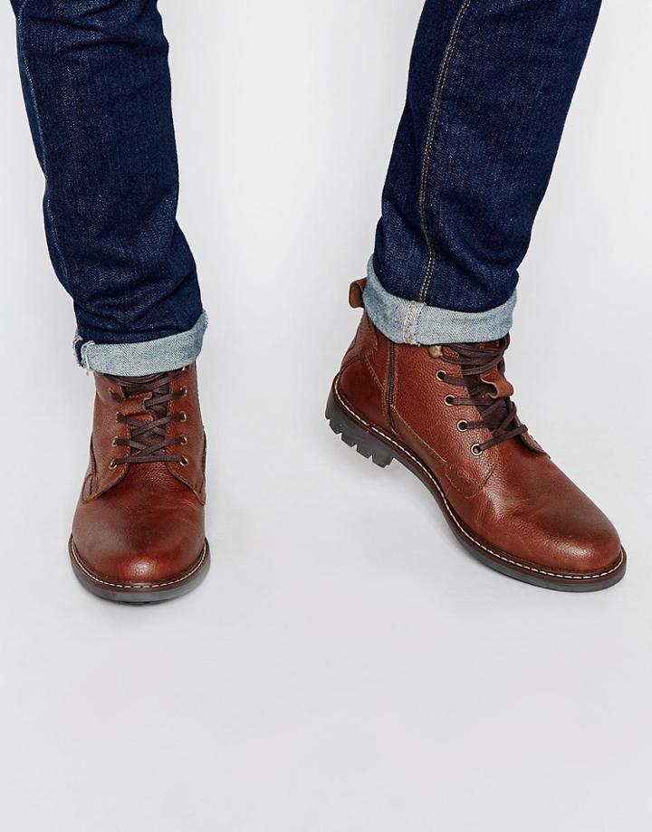 Firetrap Lace Up Military Boots - Brown