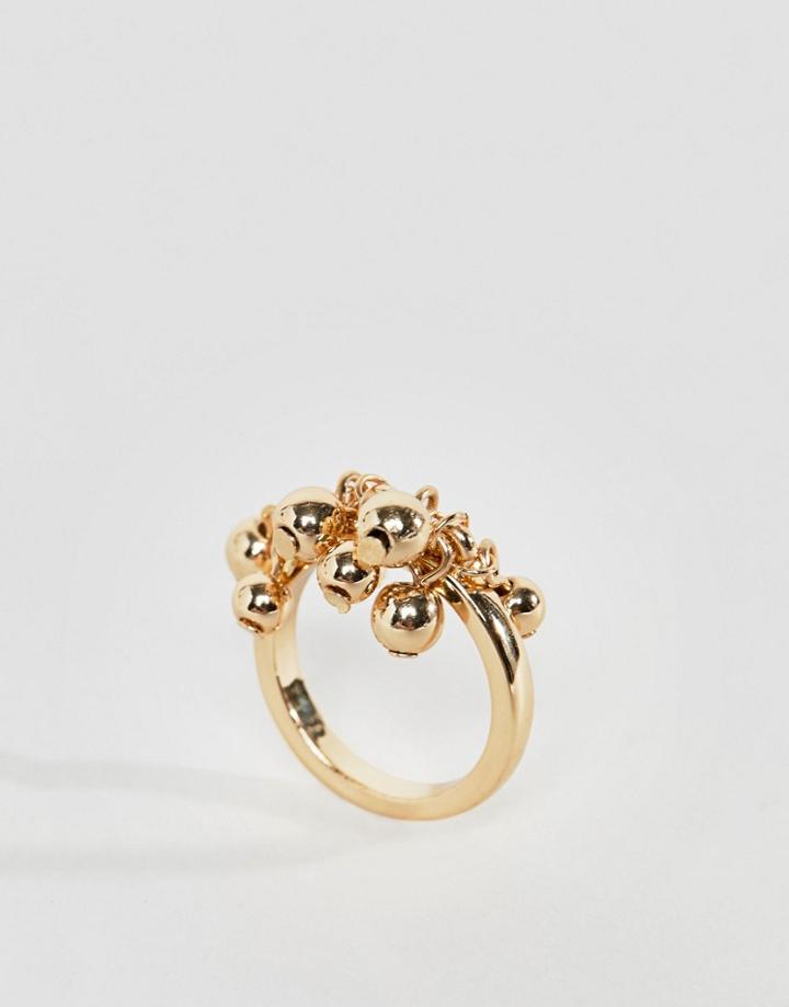 Monki Ball Detail Ring In Gold - Gold