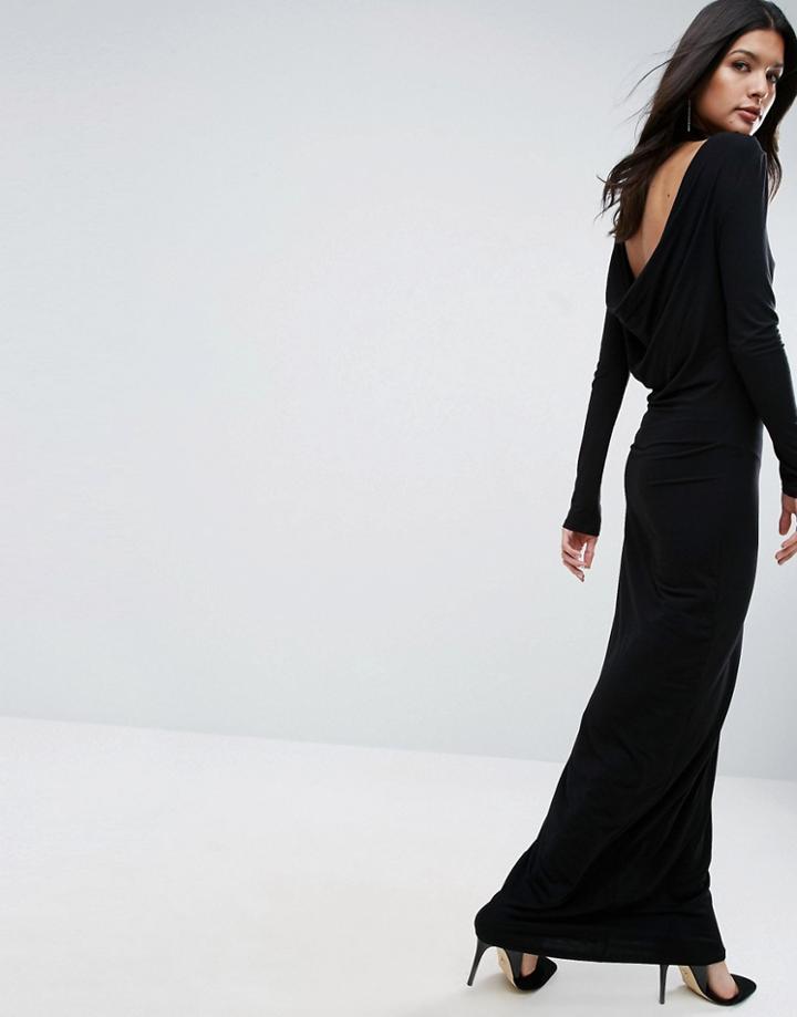 Asos Basic Day To Evening Maxi Dress - Black