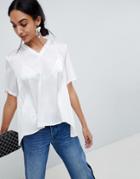 B.young Pleat Back Blouse - White