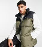 Columbia Puffect Vest In Green/black Exclusive At Asos