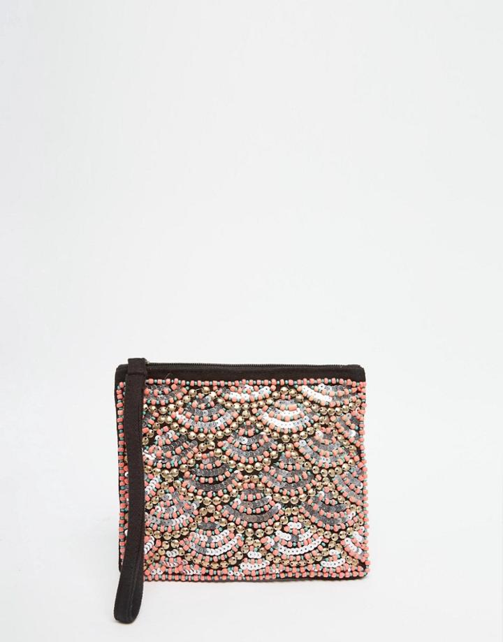 Street Level Embellished Clutch Bag - Multi