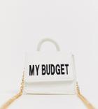 Skinnydip Exclusive My Budget Mini Crossbody Bag-white