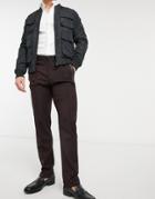 Karl Lagerfeld Pintuck Pants With Zipper Pockets-red