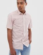Only & Sons Short Sleeve Stripe Shirt - Pink
