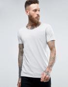 Asos T-shirt In Gray With Scoop Neck - Gray
