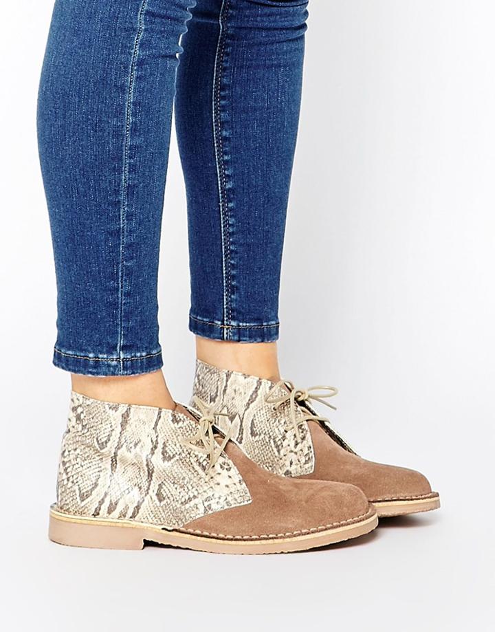 Park Lane Snake Suede Desert Boot - Snake