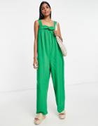 Urban Revivo Wide Leg Jumpsuit In Green