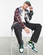 Mennace Oversized Patchwork Shirt In Multicolor