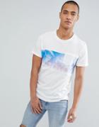 Jack & Jones Originals Boxy T-shirt With Printed Stripe Panel - White
