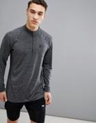 Jack & Jones Core Performance 1/4 Zip Running Top - Gray