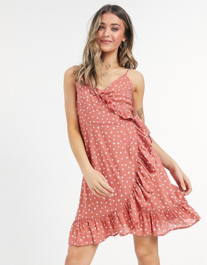 Figleaves Sorrento Spot Beach Dress In Rust-brown