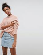 Asos Oversized Chunky Sweater - Pink