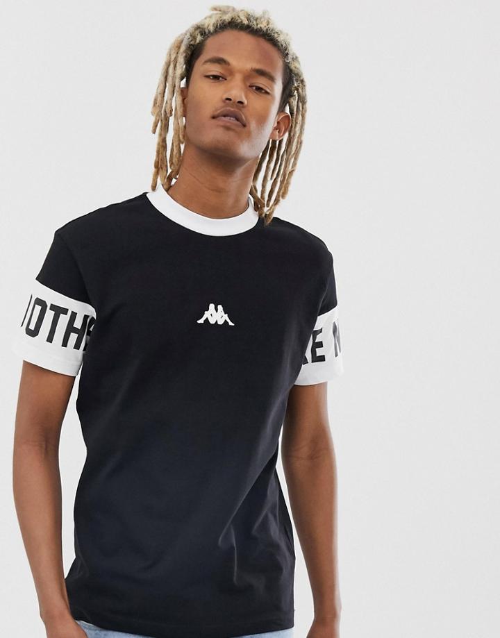 Kappa Authentic Baltos T-shirt With Sleeve Print And High Neck In Black - Black