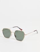 Aj Morgan First Responder Square Lens Sunglasses-gold