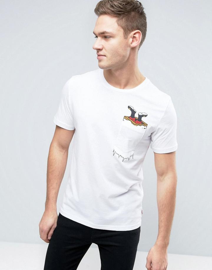 Jack & Jones Originals T-shirt With Holidays Pocket - White