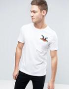 Jack & Jones Originals T-shirt With Holidays Pocket - White