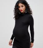 New Look Maternity Roll Neck Top - Black